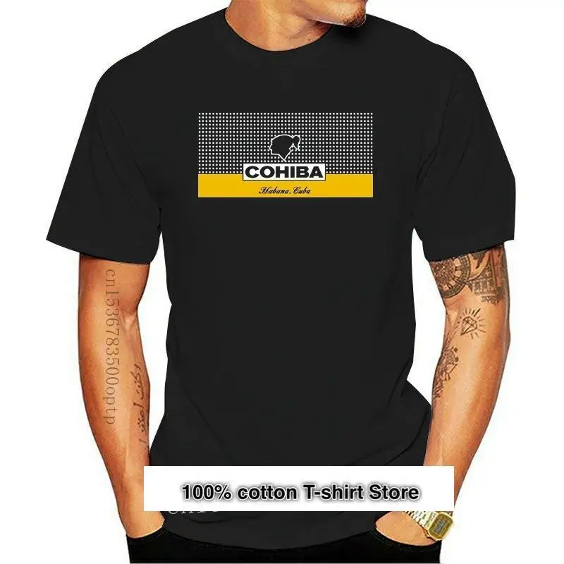 

Camiseta Cohiba con el Logo de cigarro cubano para hombre, camisa negra para gimnasio, S, M, L, nueva