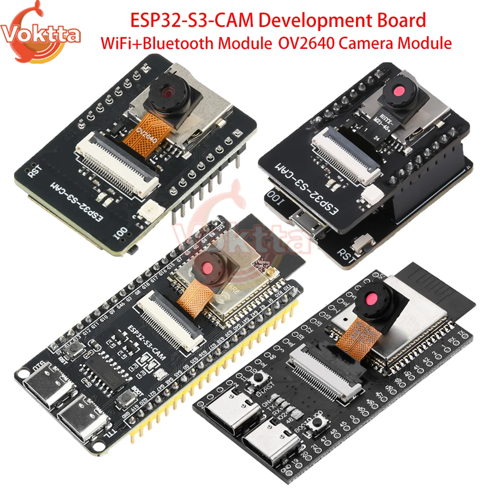 

ESP32-S3-CAM Development Board 2.4G WiFi+Bluetooth Module Onboard OV2640 Camera Module Nodemcu ESP32 Serial Expansion Board