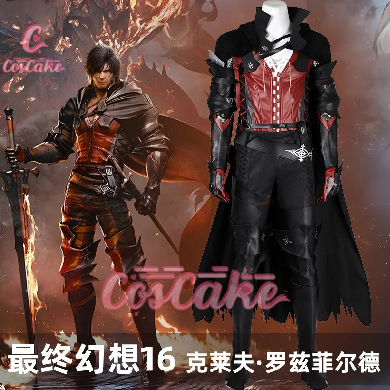 Final Cosplay Fantasy XVI FF16 Clive Rosfield Costume Fighting Suit Adult Men High Quality Uniform Set