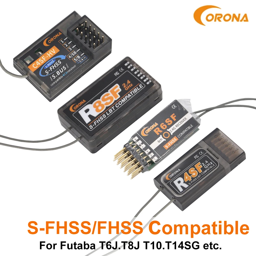 C4SF R4SF R6SF R8SF 2.4G 4CH/6CH/8CH SFHSS receiver compatible FUTABA S-FHSS T10J 14SG 16SZ 18SZ Transmitter