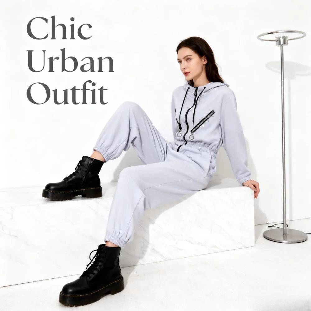 Conjunto Deportivo con Capucha para Mujer, Atuendo Versátil para el Trabajo Diario, el Hogar y el Ejercicio