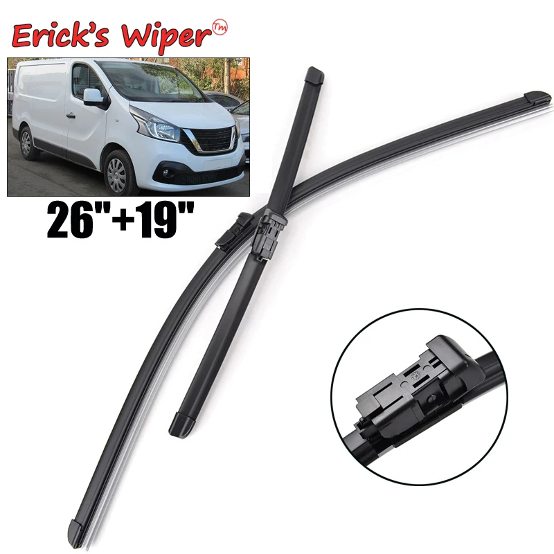 

Erick's Wiper LHD Front Wiper Blades For Nissan NV300 X82 2016 - 2023 Windshield Windscreen Clean Window Car Rain Brush 26"+19"