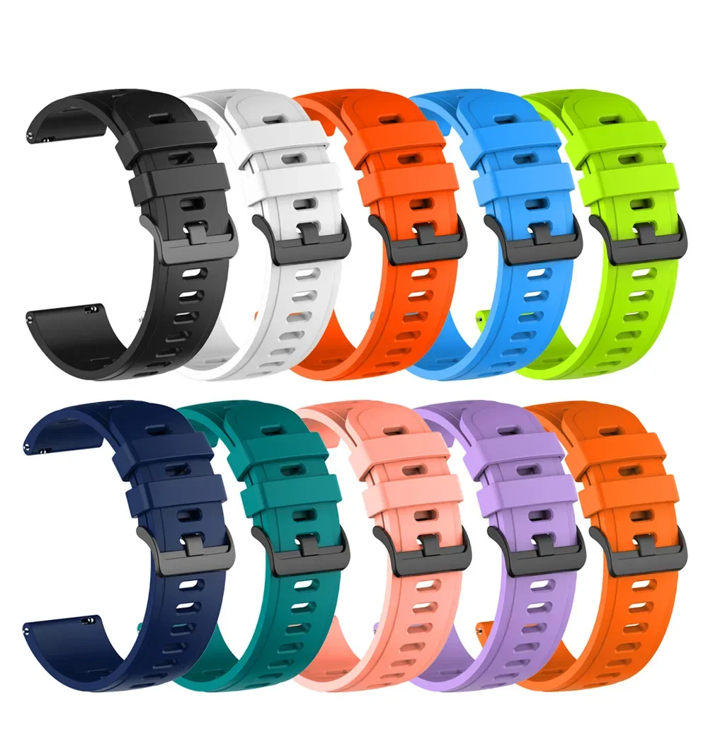 22mm Sport Silicone Strap for Huawei Watch 4 GT3 2 2e 3Pro Runner 46mm Smart Watch Band Bracelet for Huami Amazfit GTR 2 3 4