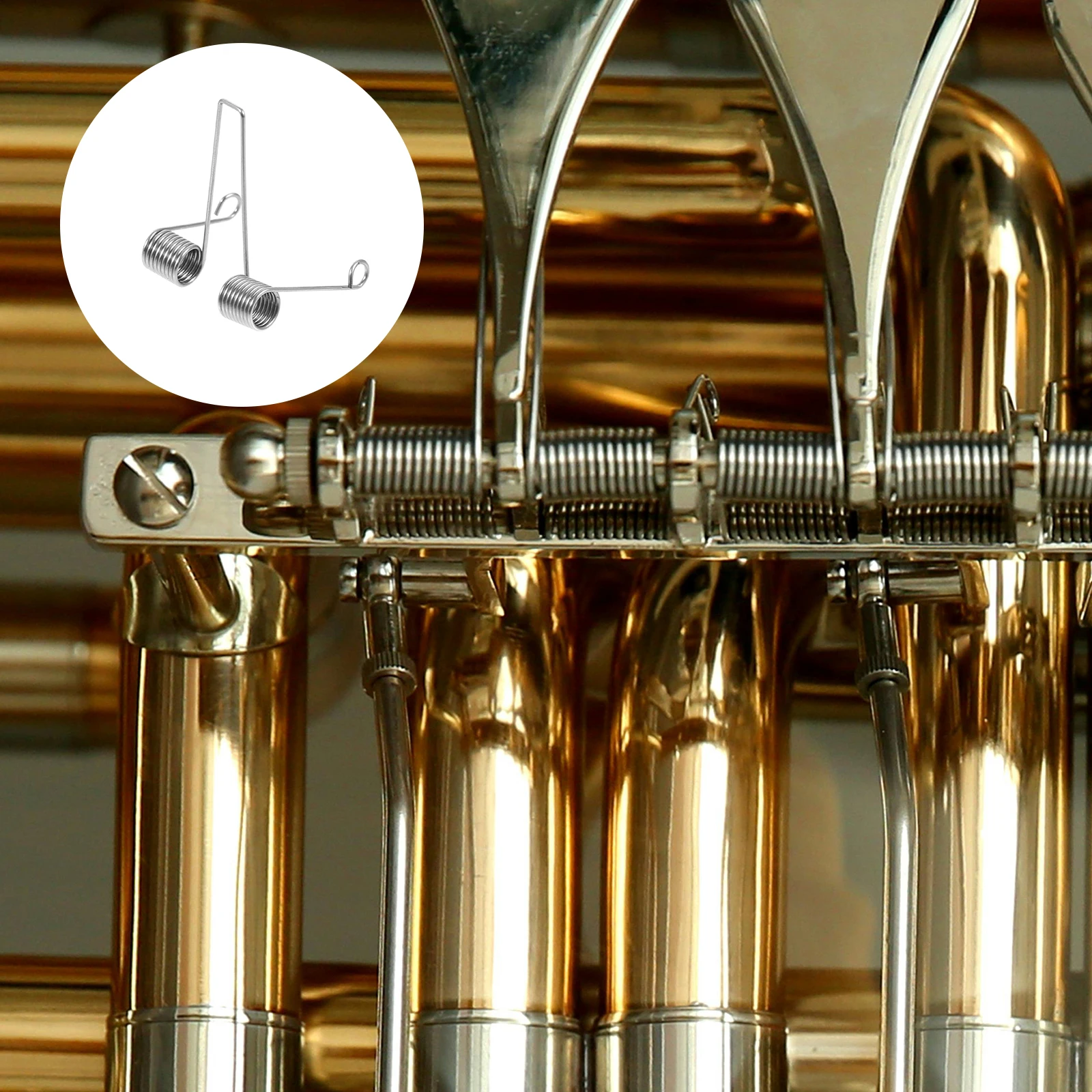 

Bass Key Spring Euphonium Valve Trombone Accessory Silver Replacement Spring Compatible alto horn spit valve waterkey metal