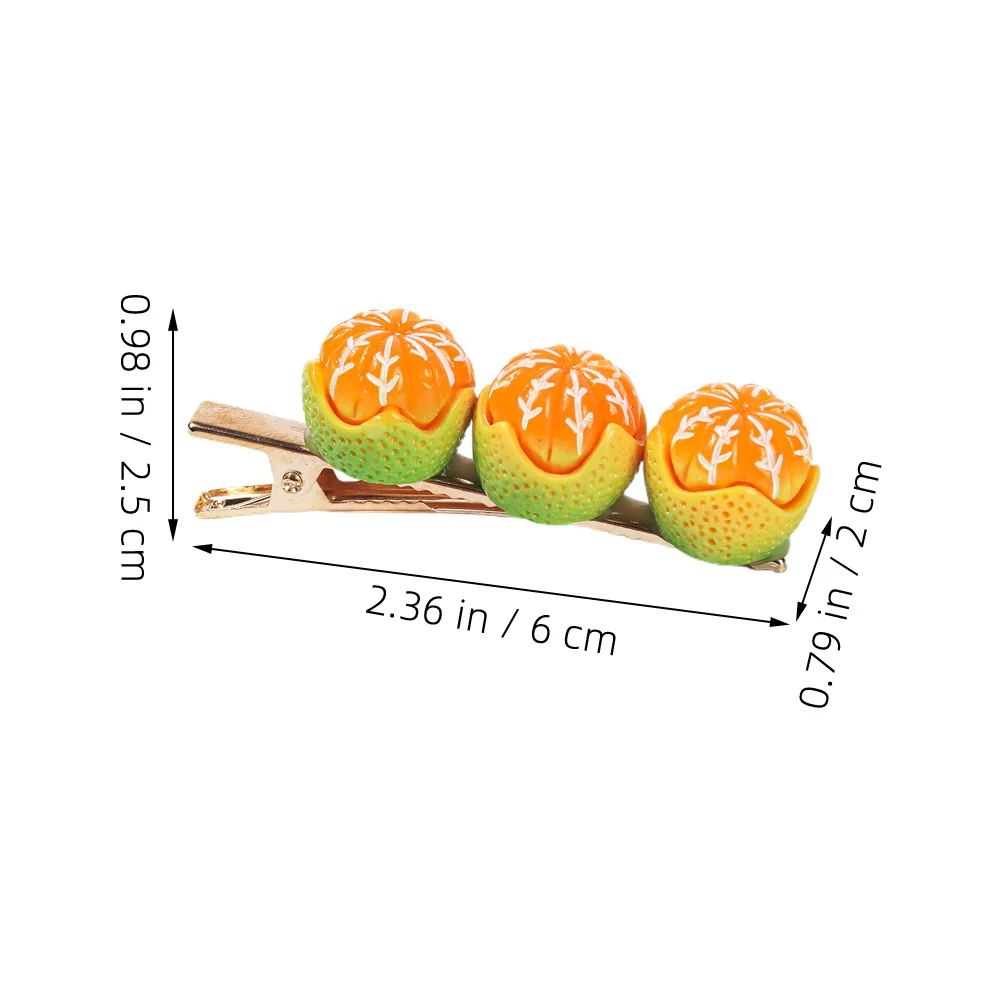 

4Pcs Realistic Orange Fruit Hair Clips Small Cute Hairpins for Women Girls Birthday Wedding Party Accessories Hair Clips