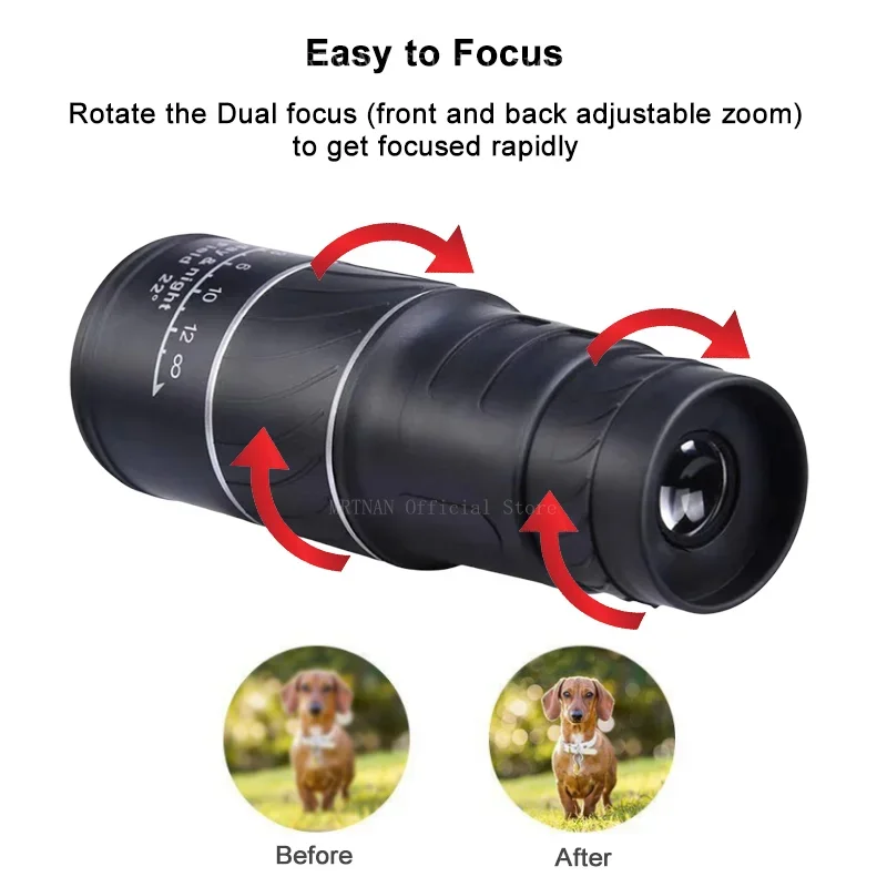 Telescopio monocular de largo alcance HD para camping y caza - imagen 5