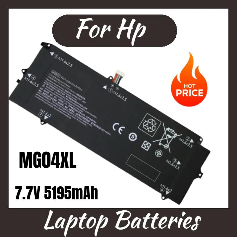 

MG04XL Аккумулятор для ноутбука 7,7 В 5195 мАч для ноутбука серии Hp Elite X2 1012 G1 812205-001 812060-2B1 812060-2C1 HSTNN-DB7F