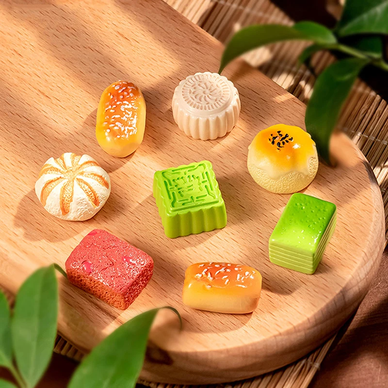 Micro-Landscape Simulation Food Play Mung Bean Cake Jujube Cake Shortbread Resin Crafts Diy Decoration Props Ornaments