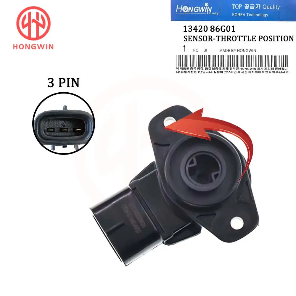 OEM 13420-86G01 Throttle Position Sensor TPS for Suzuki Alto Hustle Cervo Every Jimny 13420-77G01 13420-77G00 13420-86G00