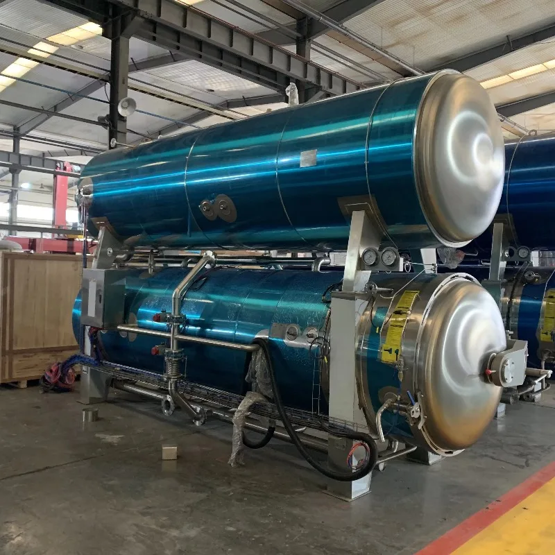 Automatic New Sterilization Retort Water Immersion Autoclave Machine for Food Industry High Temperature High Pressure 304 Custom