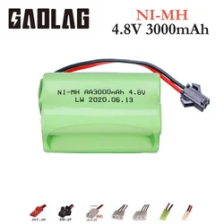 Akumulator NiMH 4,8 V 3000 mAh do zabawek Rc Samochody Łodzie Czołgi Roboty Pistolety 4 * Akumulator AA Ni-MH 4,8 V 1 szt.