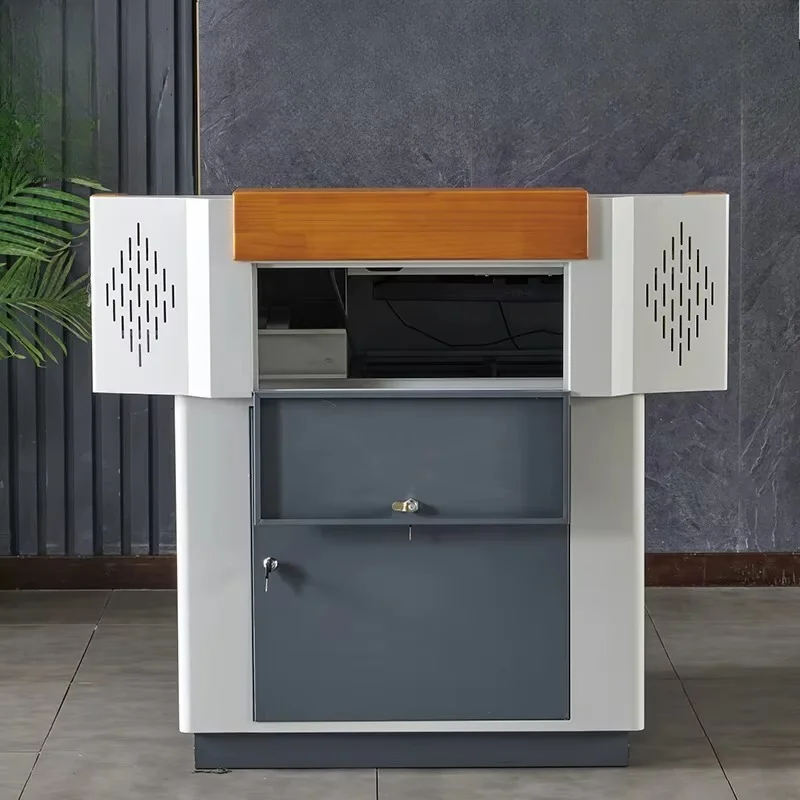 Advanced Steel Multimedia Podium School Project Lockable Protection
