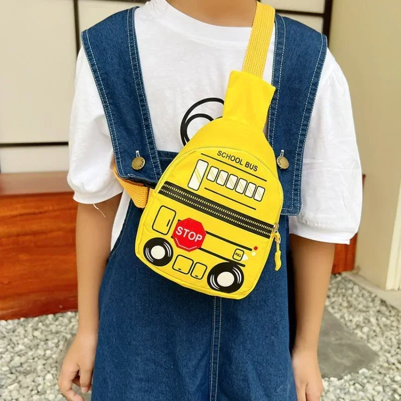 Cute Cartoon Car borsa pettorale per bambini ragazzino belle borse a tracolla Baby Go Out zaino Trendy Girls Baby Kids marsupio