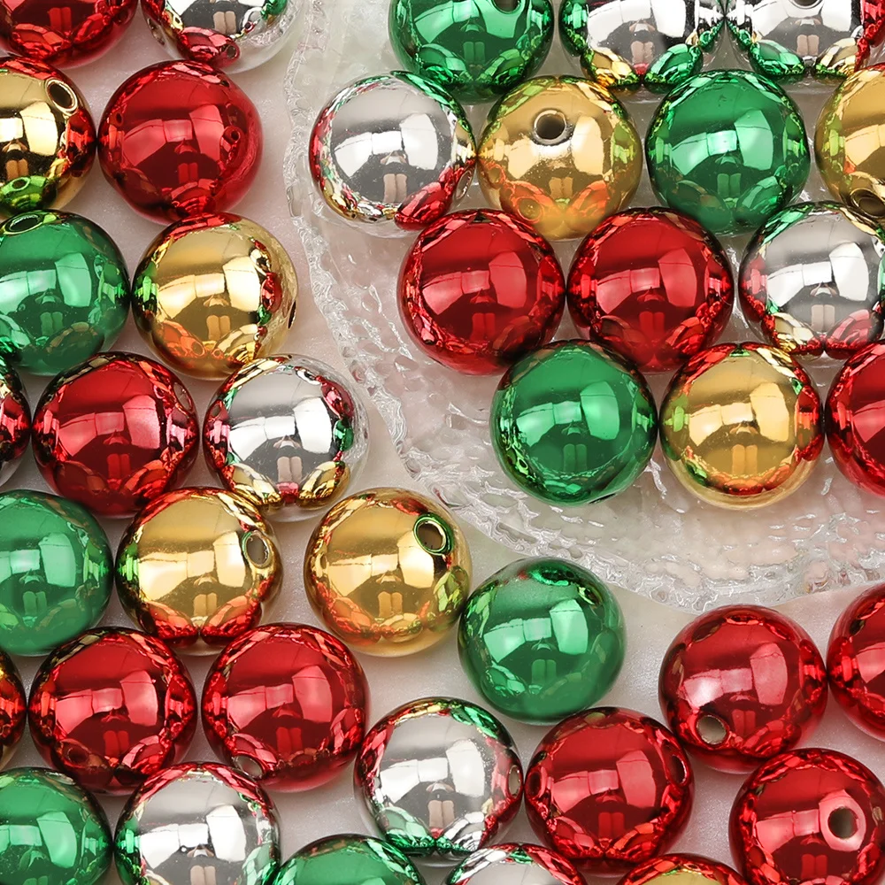 

Cordial Design 100Pcs 16*16MM DIY Beads/UV CCB Effect/Jewelry Findings & Components/Christmas Ball Shape/Hand Made/Acrylic Beads