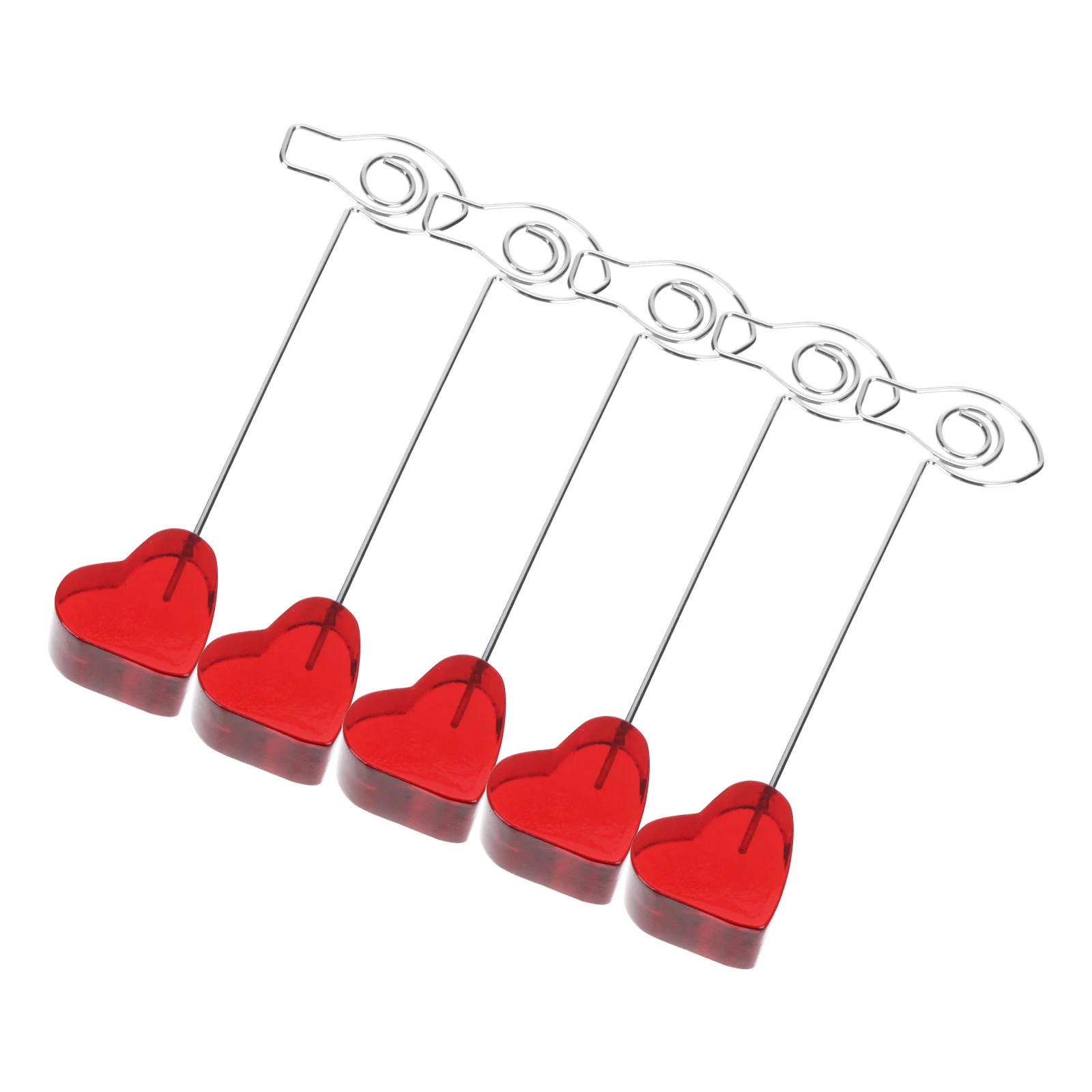 

5pcs Love Note Holder Retro Memo Clips Fish Shaped Card Stand Red Desktop Organizer Name Holder Stable Base Wide Usage Scene