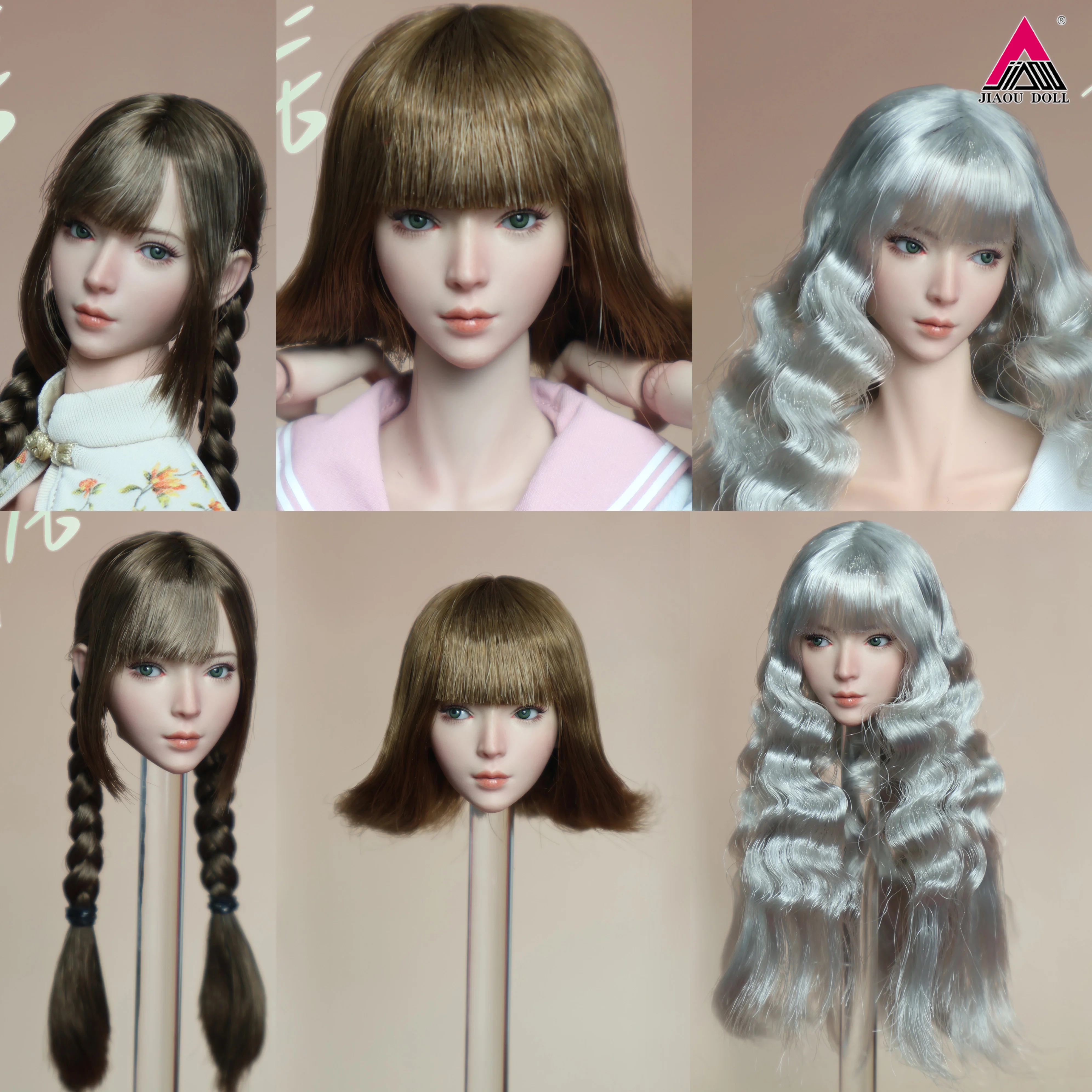 

JKTOYS 1/6 K-014 Голова азиатской красавицы Льора, скульптурная модель с подвижными глазами, подходит для 12-дюймовых женских фигурок-солдат и кукол