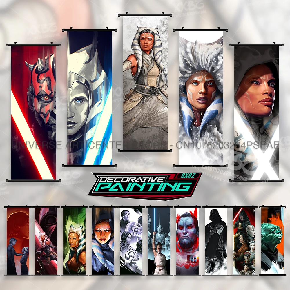 

Star Wars Ahsoka Movie Posters Ezra Bridger Scrolls Pictures Sabine Wren Hanging Paintings Wall Artwork Hera Syndulla Home Decor