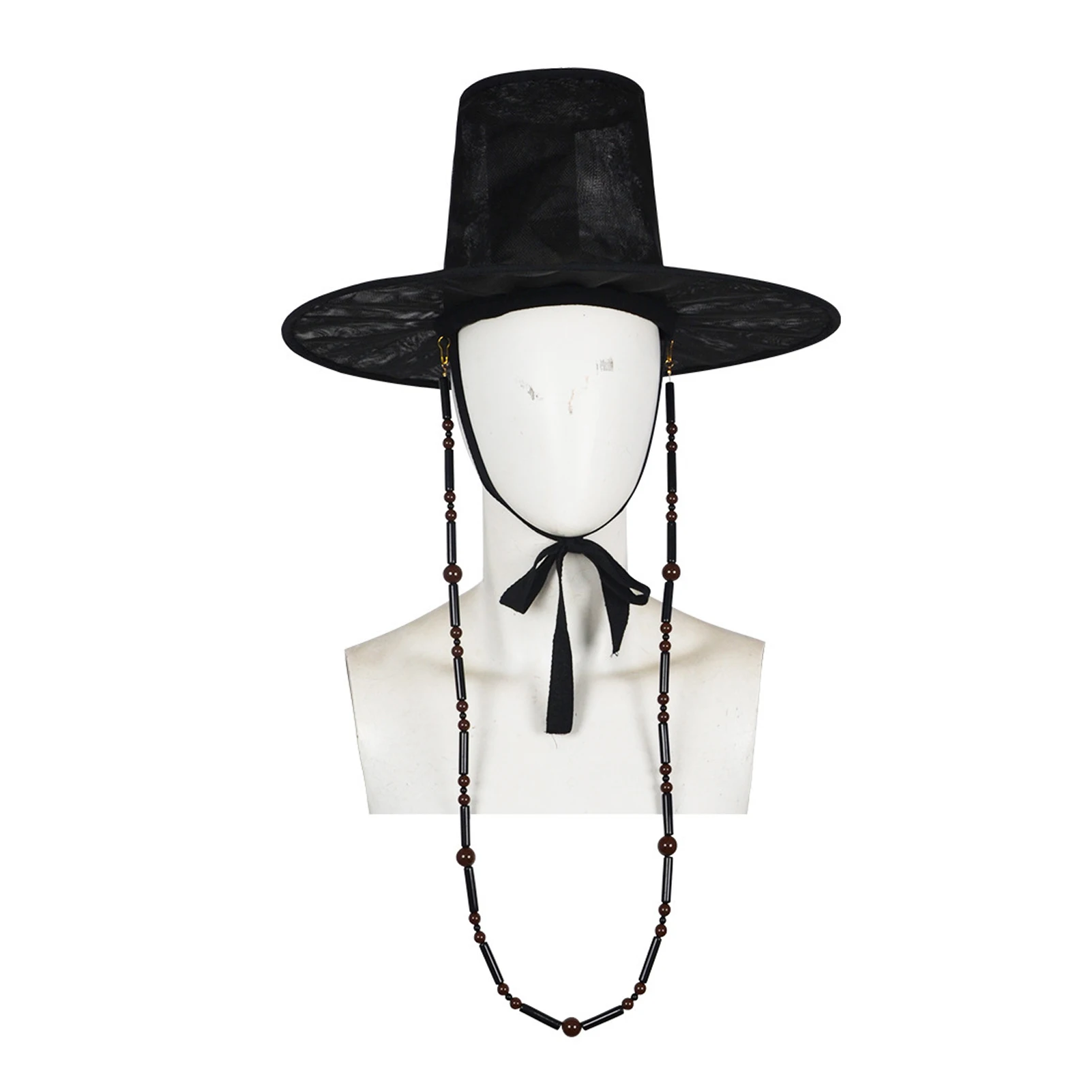 Casquette de Cosplay Jinu noire traditionnelle coréenne, 1 pièce, avec pour jeux de rôle et traditionnels pour les spectacles sur scène d'halloween