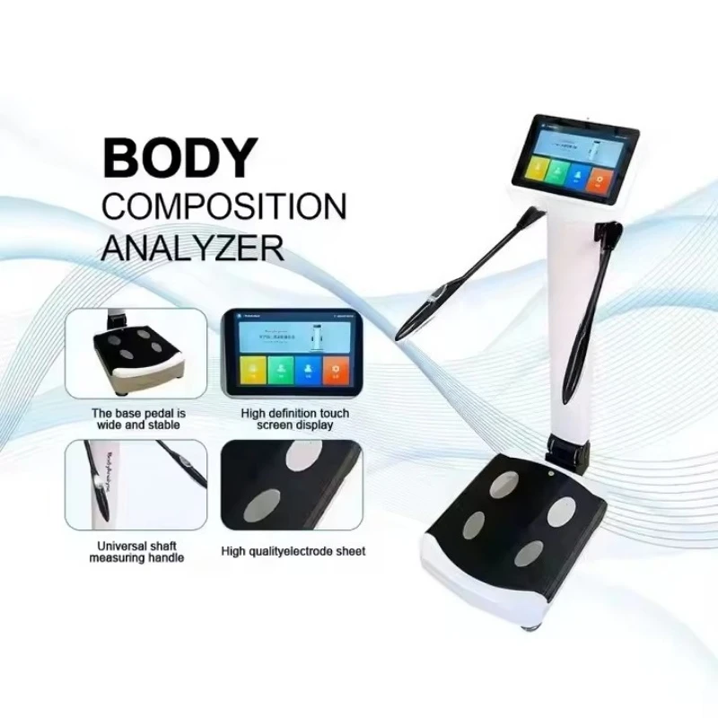 Electrode bathroom body fat analyzer monitoring scale for home/gym use with digital display