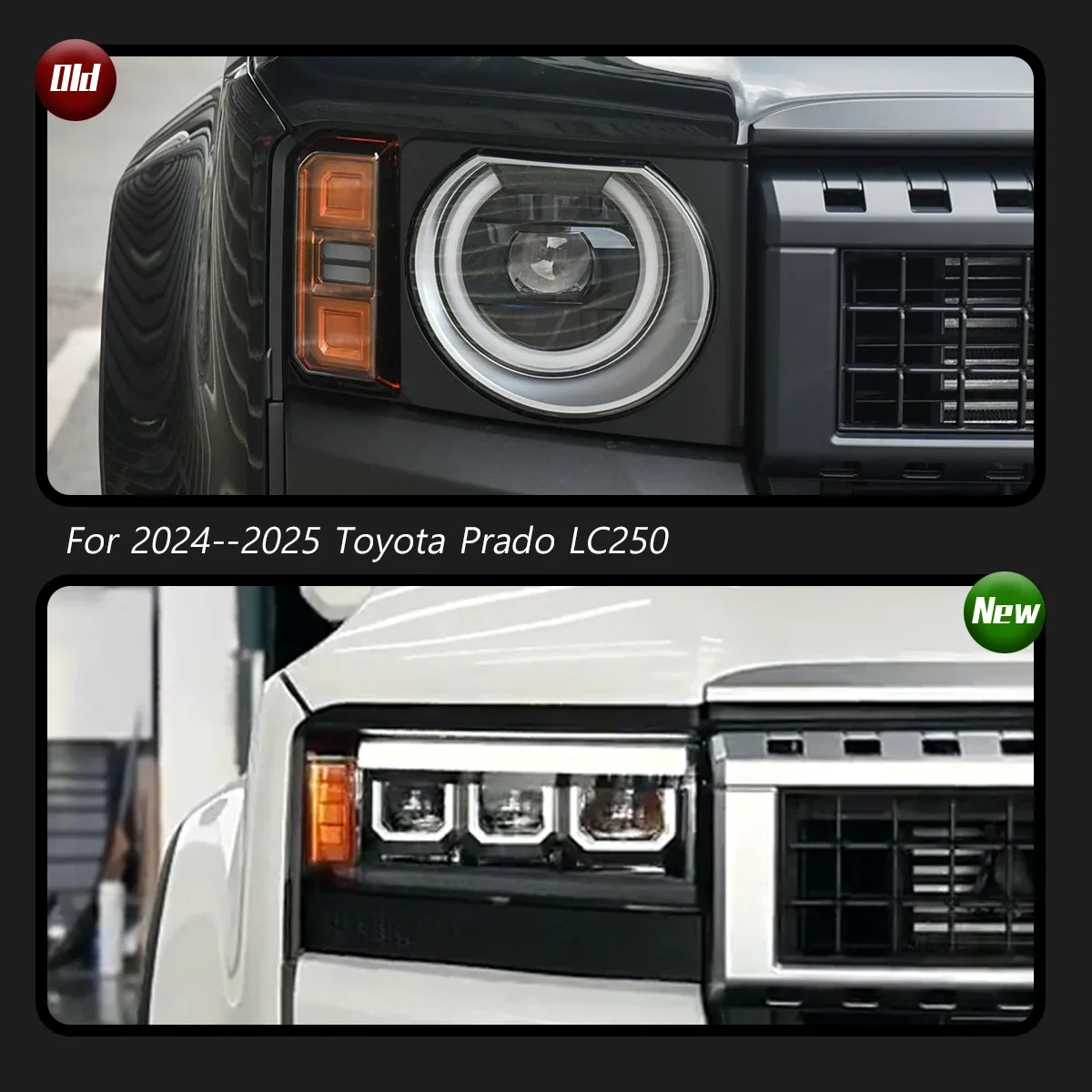 

TYPY Car For Toyota Prado LC250 Headlight 2024-2025 Upgrade Modified New DRL Dynamic Turn Signal LED Headlight Auto Accessories