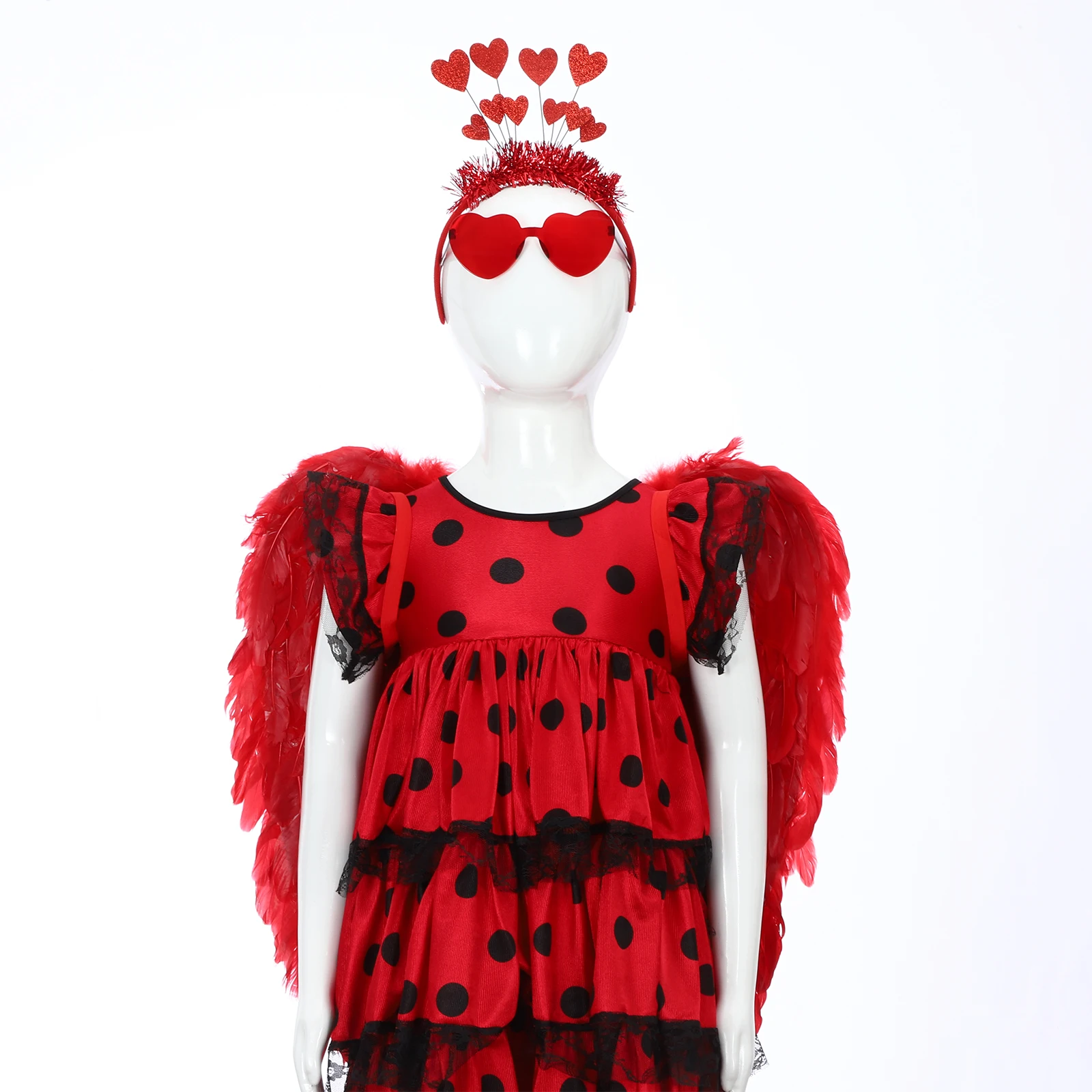 

Халфы с крыльями ангела для взрослых, стрела и волшебная палочка для взрослых женщин, детей, девочек, костюмы на Хэллоуин, рождественскую вечеринку, перья и крылья