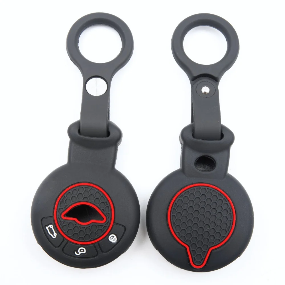 Protective Silicone Key Cover For BMW Mini Cooper Clubman Countryman Paceman Roadster R56 R57 CAS3 with finger holder