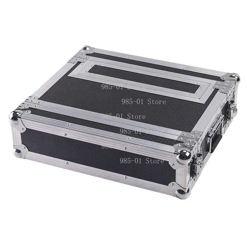Aluminum Alloy Mic Storage Box, 2U Microphone Flight Case 3U Wireless Receiver Cabinet