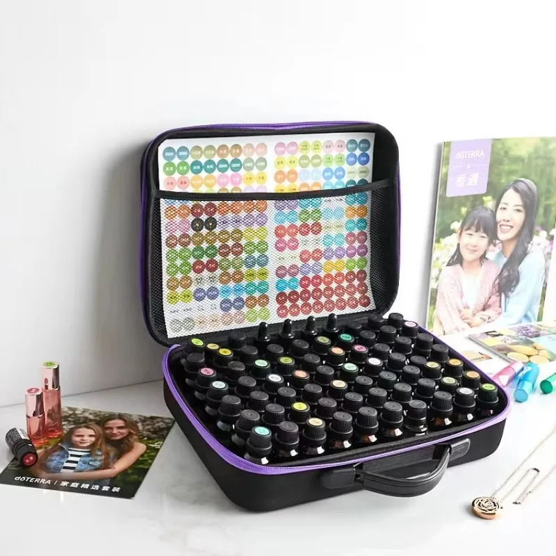 70 ranuras 10ml 15ml bolsa de almacenamiento de caja de aceite esencial de viaje para DoTERRA Young Living bolsa de almacenamiento de esmalte de uñas portátil Organizador