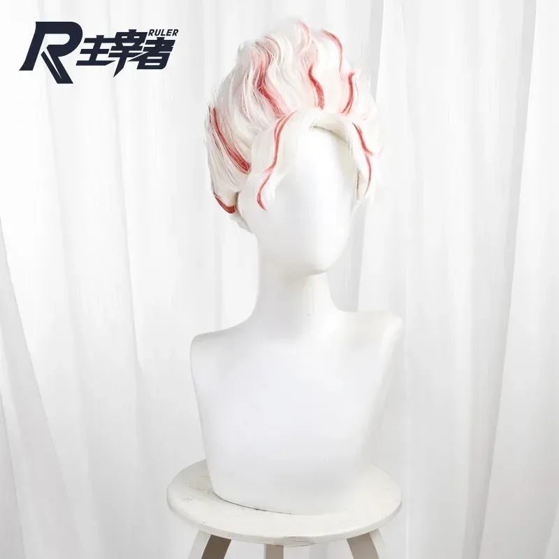 Okarun oculto-kun cospaly peruca anime dandadan turbo vovó poderes branco cabelo curto fibra resistente ao calor cabelo livre net dia das bruxas