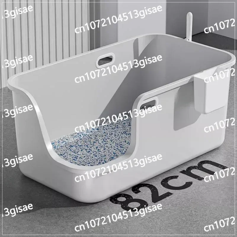 For Oversized Litter Box Giant Full Open Anti-Splash 80cm Extra Large Cat Toilet Maine Coon