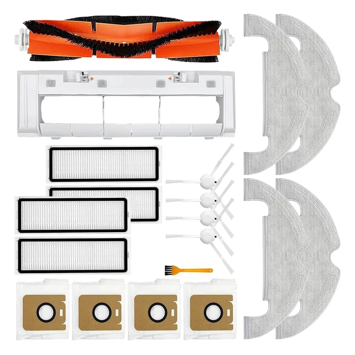 Bot D10 Plus/RLS3D 메인 브러시 사이드 브러시 걸레 천 HEPA 필터 먼지 봉투 메인 브러시 커버용 FZFZ 교체품