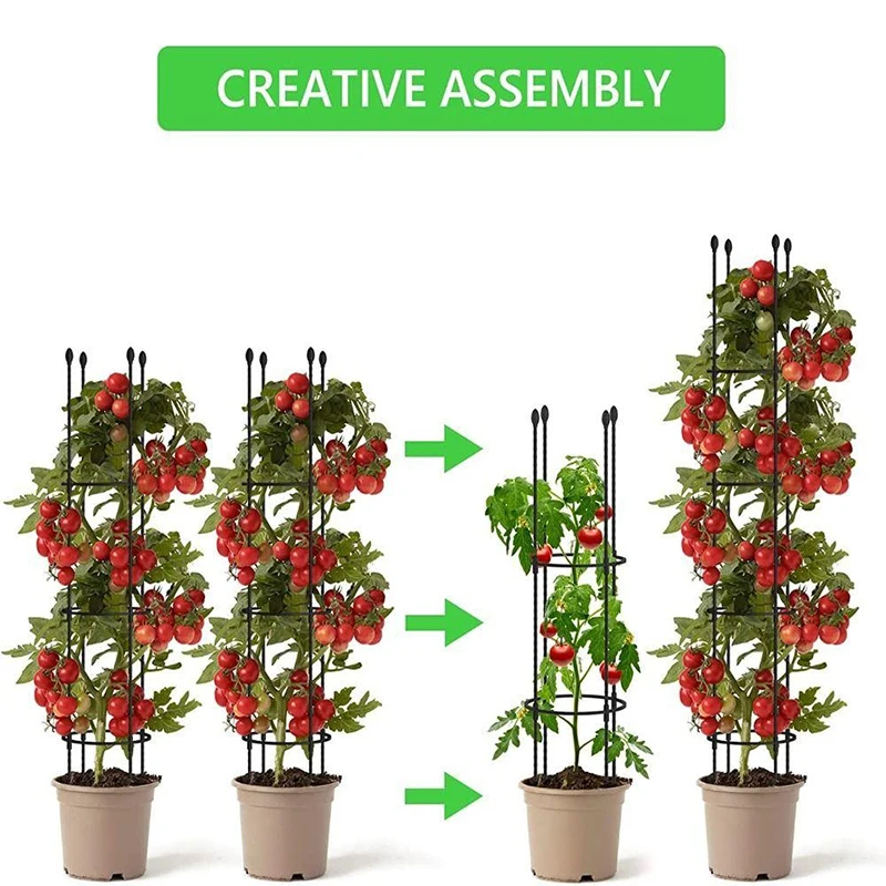 Garden Stackable Vertical Trellis For Growing Indoor Plants And Flowers Climbing Plant Support Rustproof Pea Frame Tomato Cage