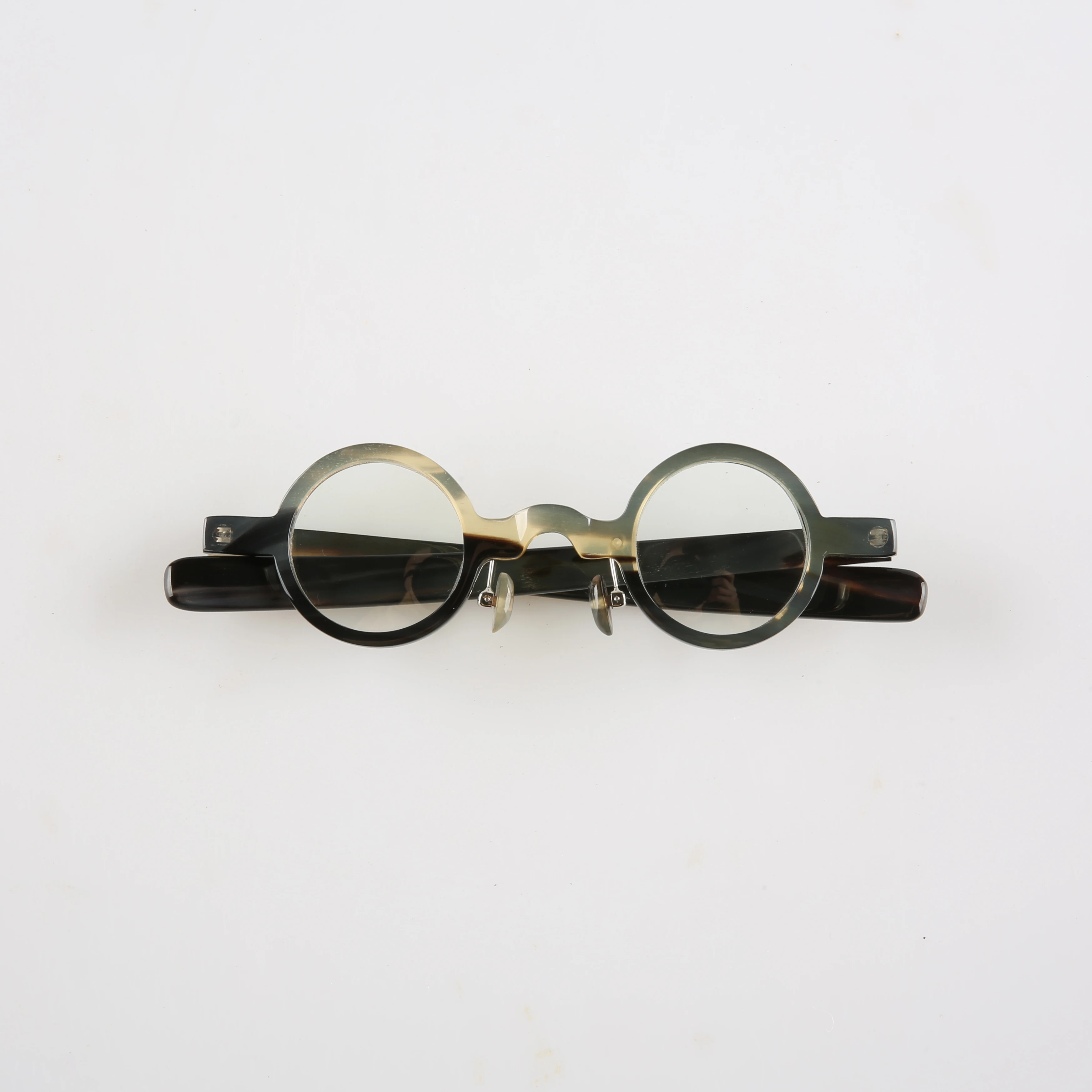 

Мужские и женские оправы для очков, уникальные оптические линзы, маленькие круглые оправы для очков ручной работы с натуральным рогом по рецепту