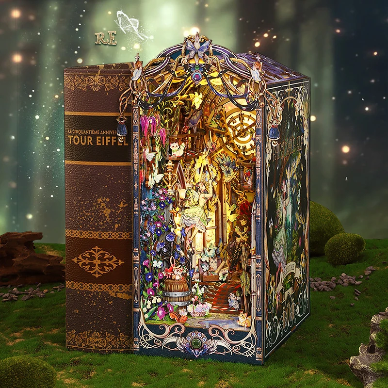 DIY Boekenhoekje Kit Plank 3D Houten Boekenplank Boekensteunen Maken Kamer Speelgoed Thuis Slaapkamer Decoraties Poppenhuis Voor Kerstcadeaus