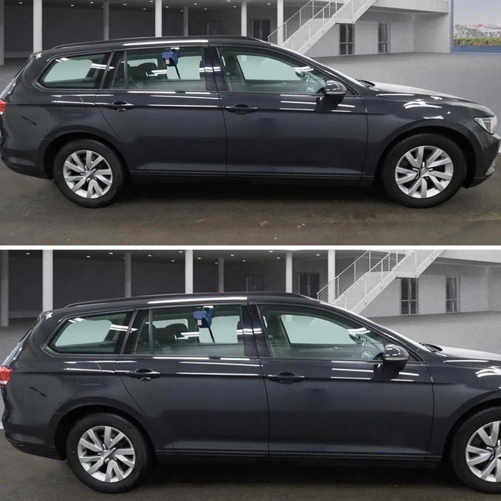 For Volkswagen Passat B8 Hatchback 2016-2023 Exterior Window Decoration Sticker Glossy Black Chrome Delete Protective Film