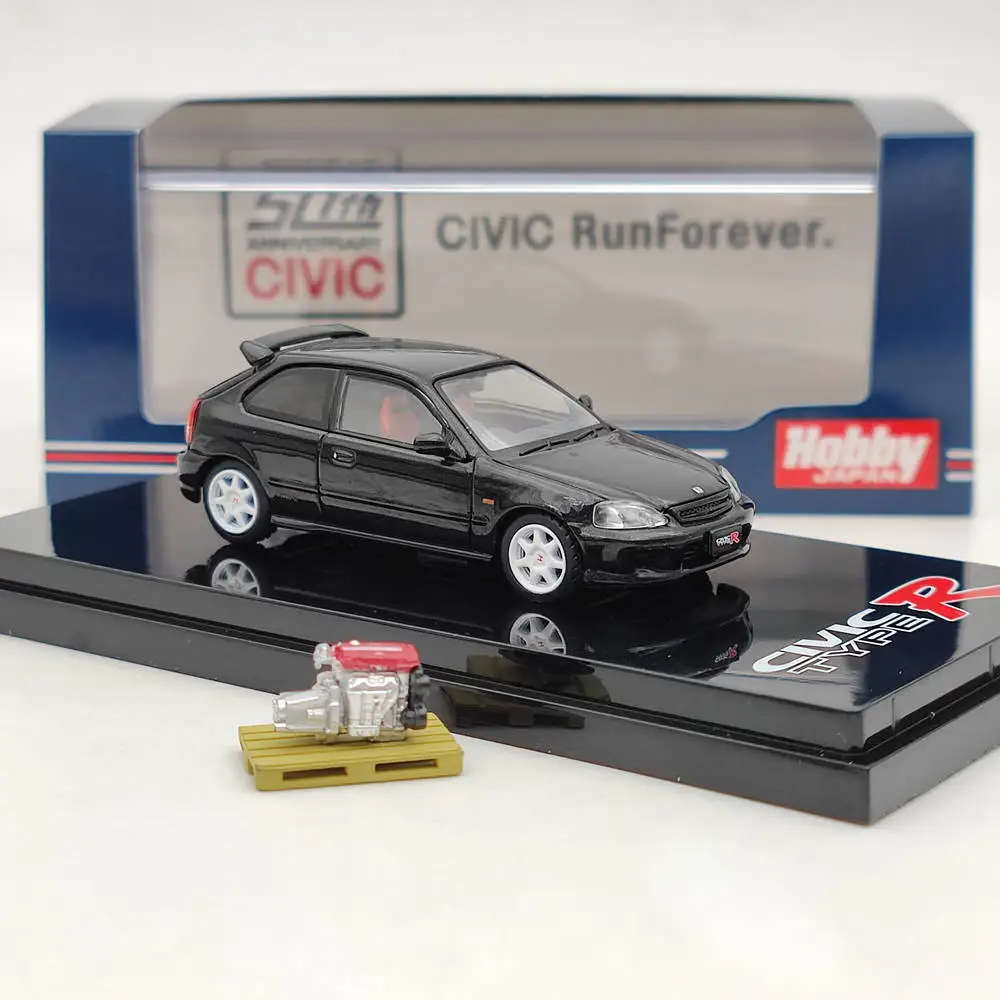 Hobby Japan 1/64  Civic R Generation 6  EK9  Collection die-cast alloy car decoration model toys