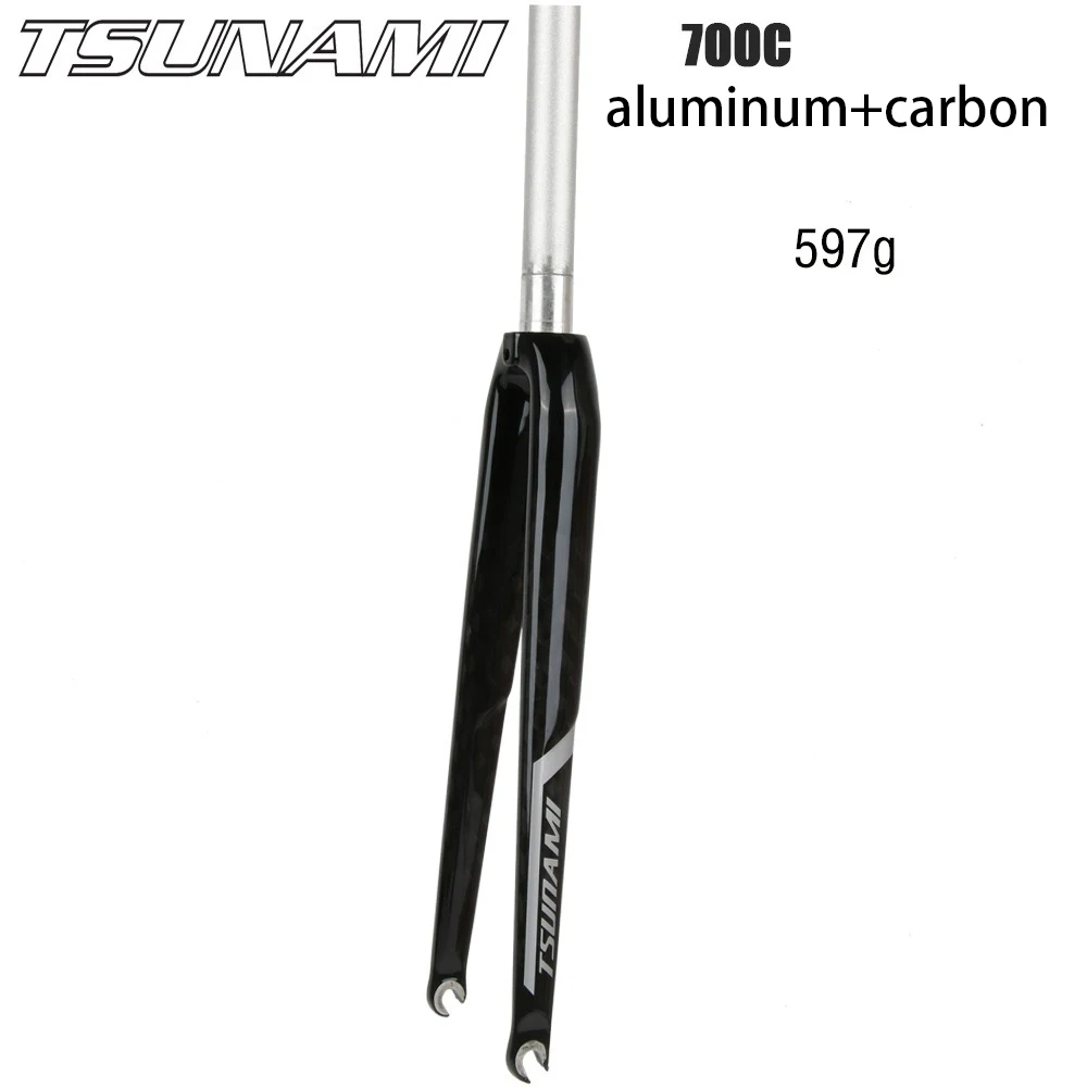 Carbon Fiber 700C Road Bike TSUNAMI Fork Bicycle Parts