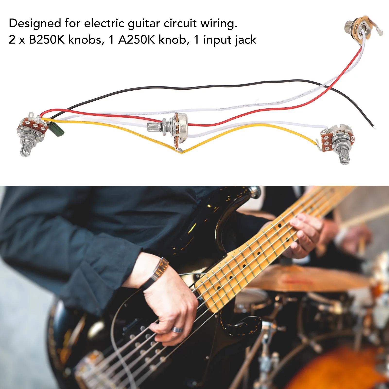 Electric Guitar Wiring Harness Noise Reduction 3 Way B250K A250K Prewired Bass Wiring Harness Kit