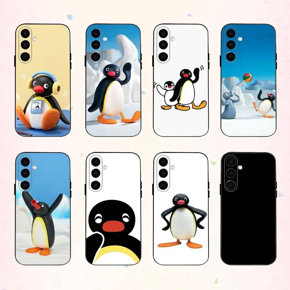 

Cute Happy P-Pingu P-Penguin phone Case For Samsung Galaxy A73,A72,A71,A70,A53,A52,A51,Others Soft Black Shell