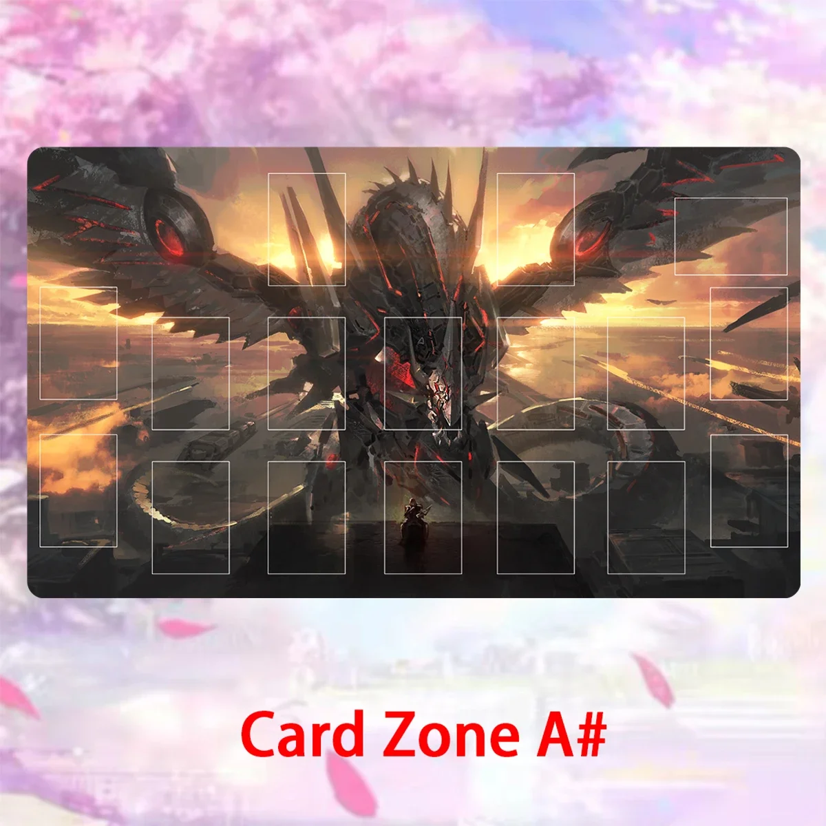 YuGiOh Cyber Dragon Infinity Playmat TCG CCG Board Game Trading Card Game Mat Anime Mouse Pad Custom Rubber Desk Mat Zones & Bag