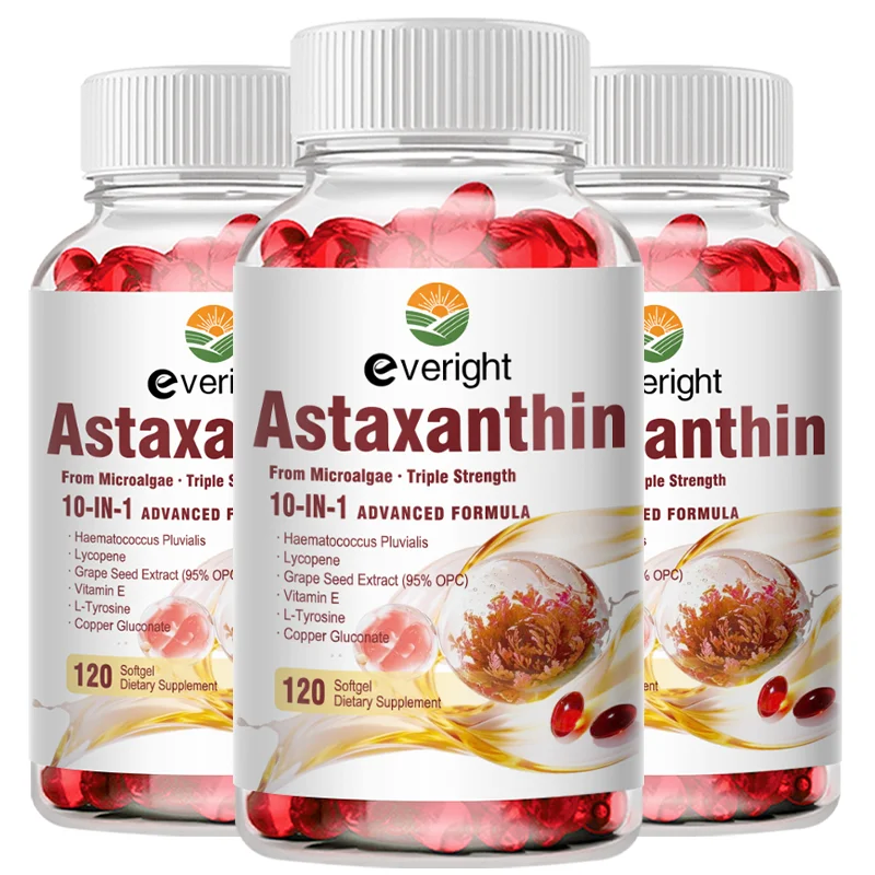 Astaxanthin 24mg – Potent Antioxidant for Skin, Eyes & Immune Health – 10-in-1 with Lycopene, Grape Seed, Vitamin E & Zinc