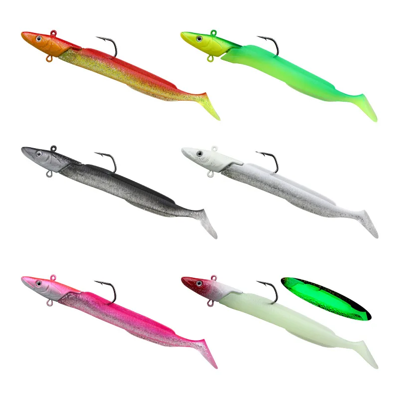 MUKUN Silicone Esca Morbida T Coda Anguilla Elettrica 12.5 centimetri 23g Pesca Swimbait Bass Luccio Trota Richiamo Artificiale Strumenti Wobbler Affrontare
