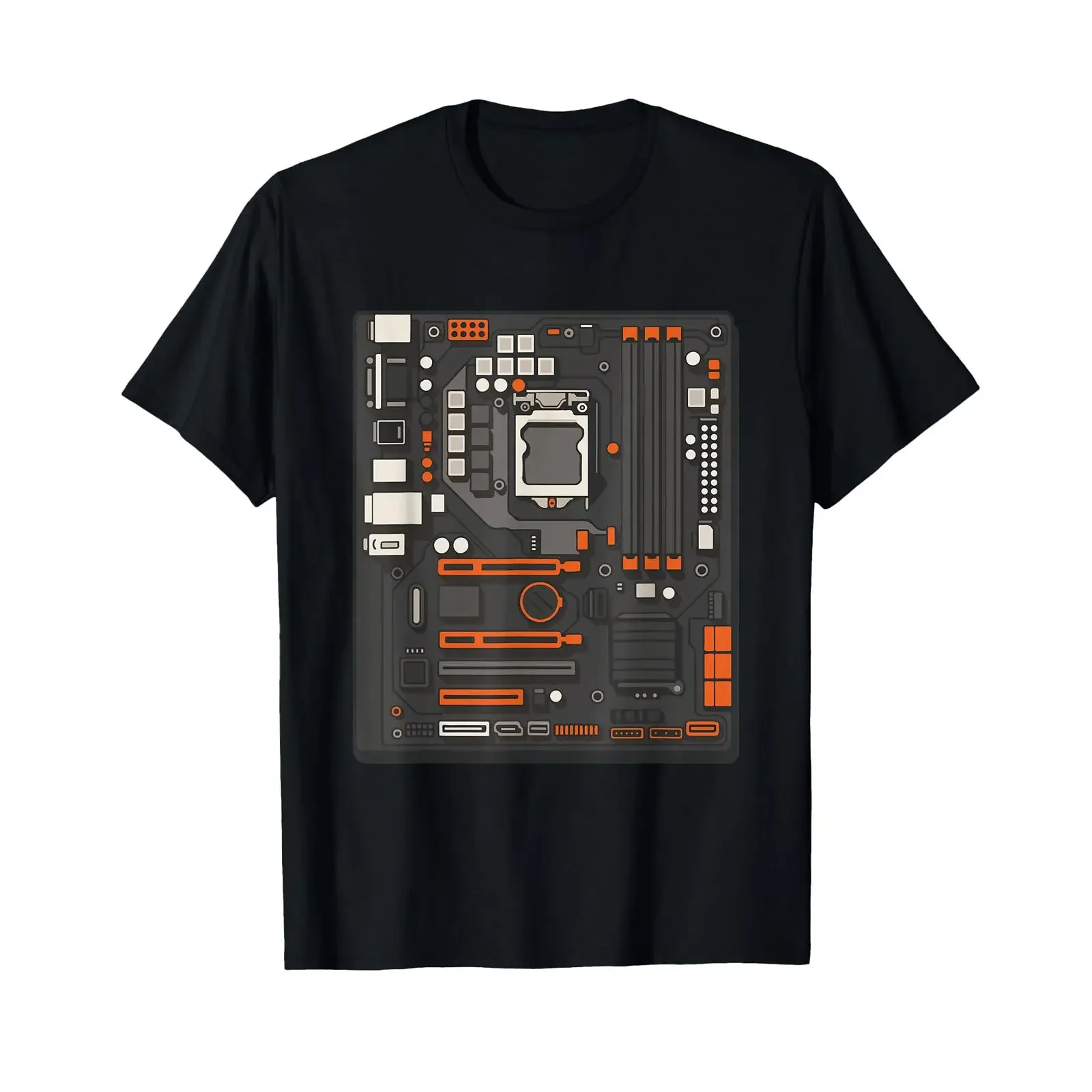 Motherboard Computer Engineer Programmer Coder IT Worker T Shirt vintage Washed homme designer clothes Soft Unisex streetwear