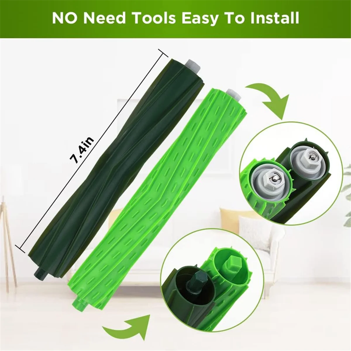 Top-rReplacement Parts for iRobot Roomba I7 I7+ I8 I3 I6+ Plus E5 E6 E7+ Robot Vacuum Accessories Roller Brushes