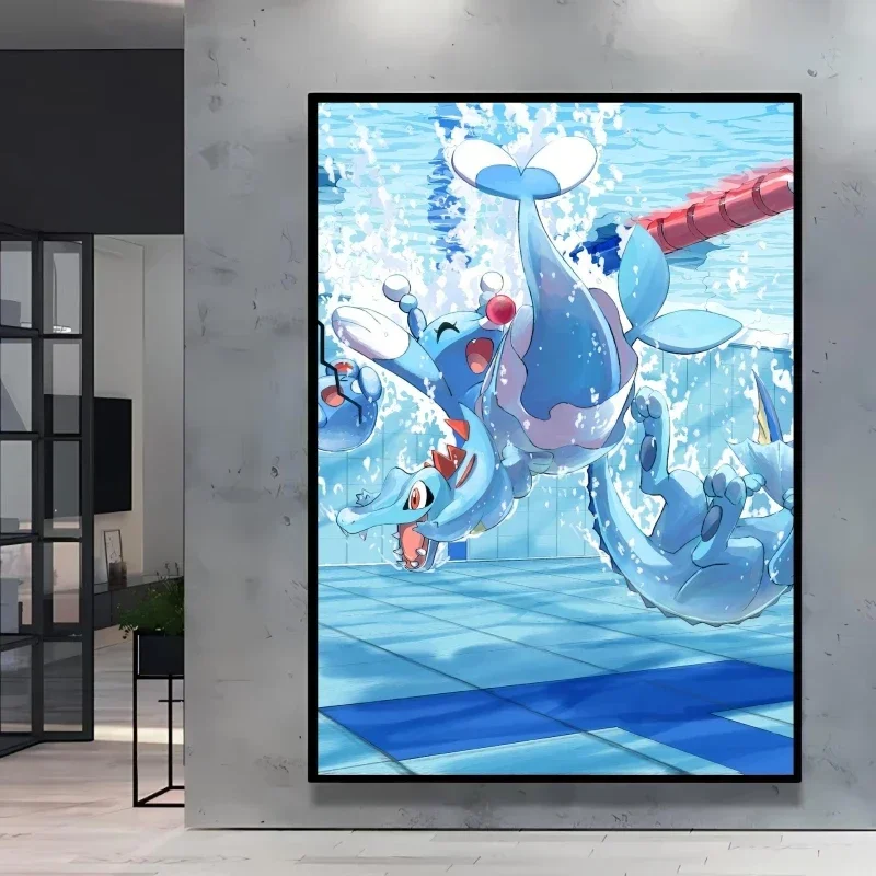 Canvas Printing Wall Art Pokemon Pikachu Decoration Paintings Friends Gifts Room Home Decor Pictures Aesthetic Poster Classic