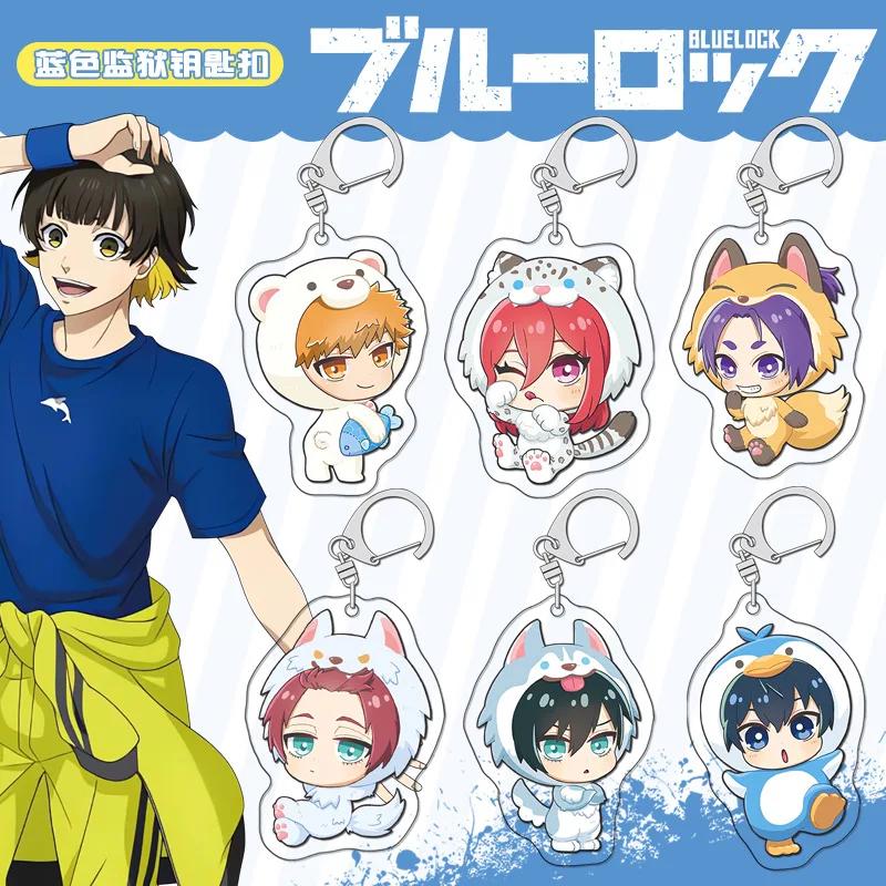 Breloczek Blue Lock Doll Suit Polar Creature Series, akrylowy brelok, zawieszka, Kiyoshi Jin, Senkichi Hyoma, Clean World