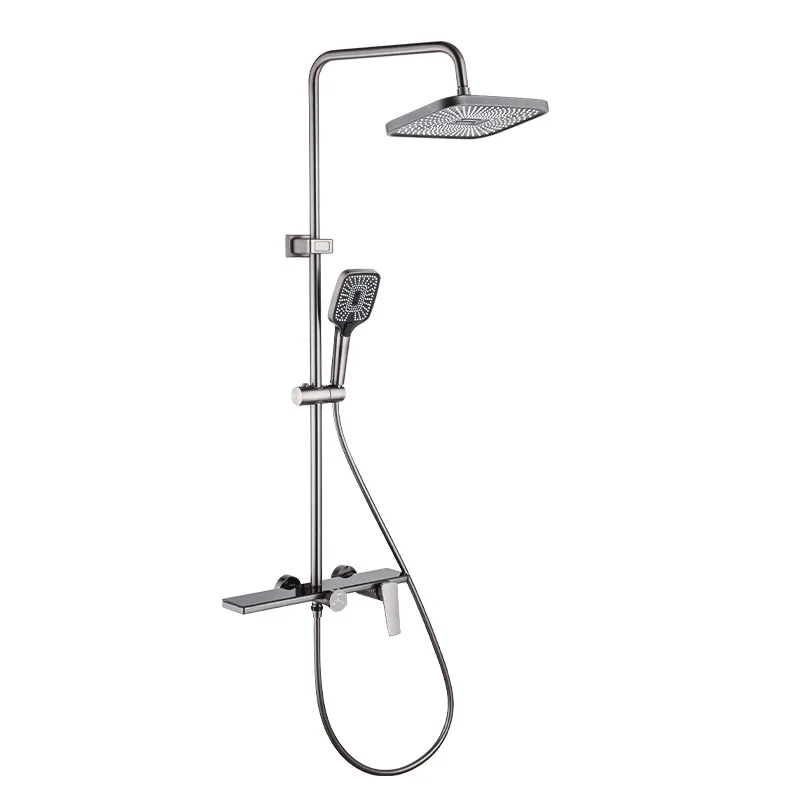 

Household refined copper, three-speed large storage panel, shower set, bathroom pressurized shower.