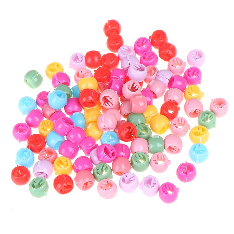 

100PCS Mini Hair Claw Clips For Women Girls Cute Candy Colors Plastic Hairpins Hair Braids Maker Beads Headwear Hair Accessories