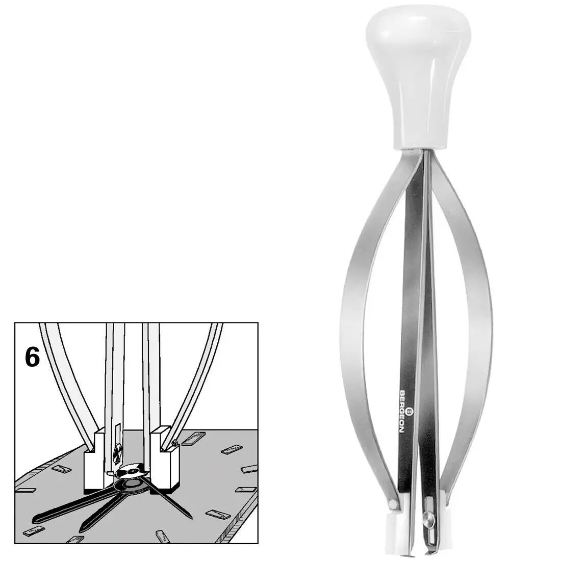 Bergeon 30670-6 Second Hand Remover Curved Dial Removing Tool