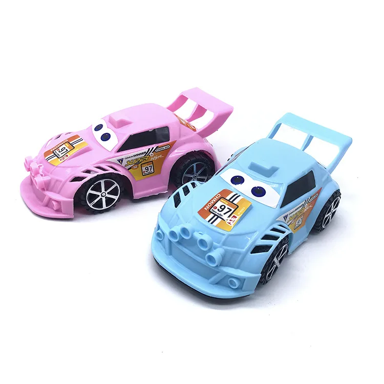 Modèle de voiture de course de ligne de nervure de dessin animé créatif pour enfants, jouet de connaissance chaud, cadeau d'anniversaire pour garçon